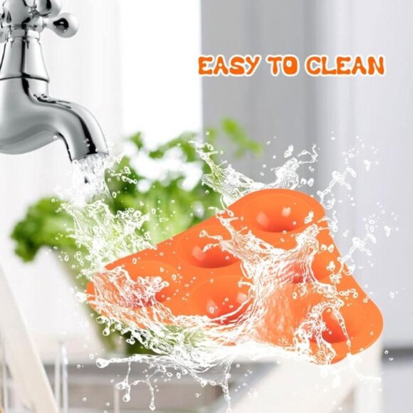 SILICONE SEMI SPHERE MOLDS FOR CHOCOLATE BOMBS, 3 PACKS - Picture 2 of 10